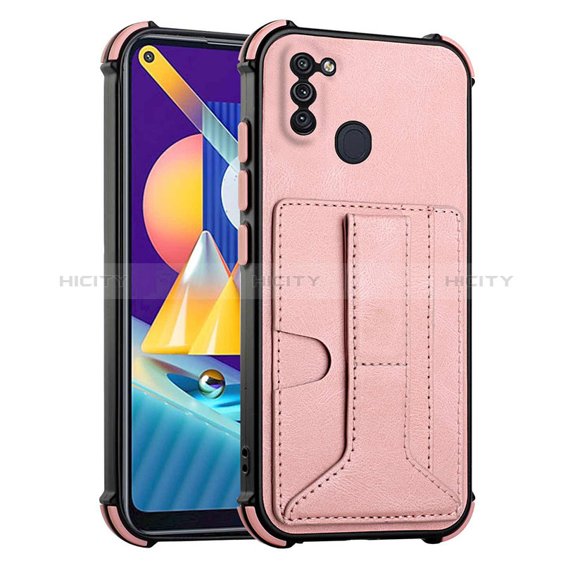 Handyhülle Hülle Luxus Leder Schutzhülle Y01B für Samsung Galaxy M11 Rosegold