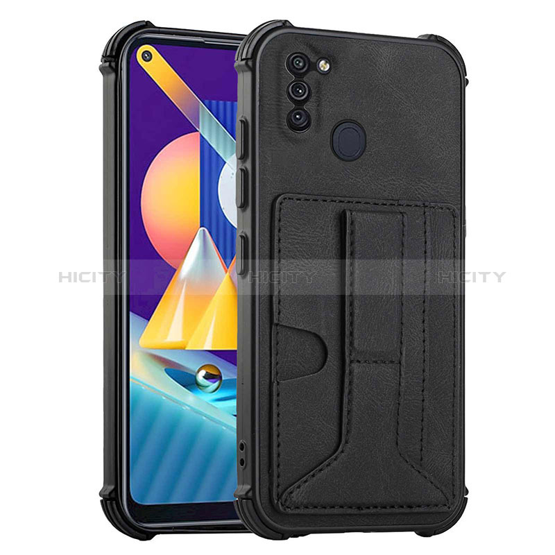 Handyhülle Hülle Luxus Leder Schutzhülle Y01B für Samsung Galaxy M11 Schwarz