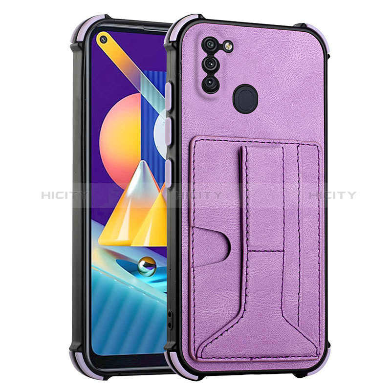 Handyhülle Hülle Luxus Leder Schutzhülle Y01B für Samsung Galaxy M11 Violett Plus