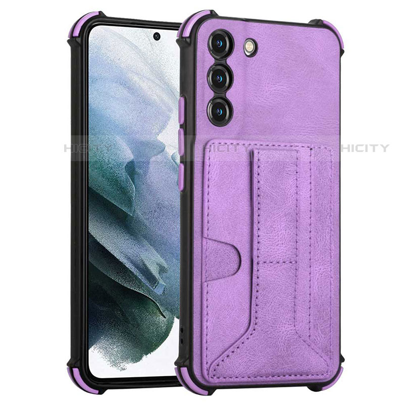 Handyhülle Hülle Luxus Leder Schutzhülle Y01B für Samsung Galaxy S21 FE 5G Violett Plus