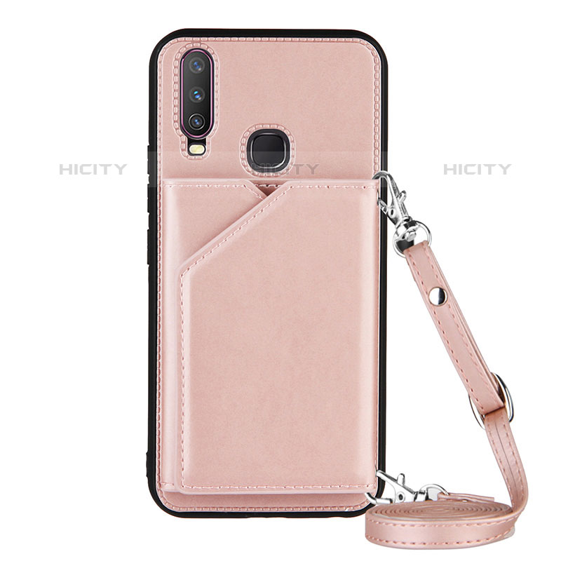 Handyhülle Hülle Luxus Leder Schutzhülle Y01B für Vivo Y11 Rosegold Plus