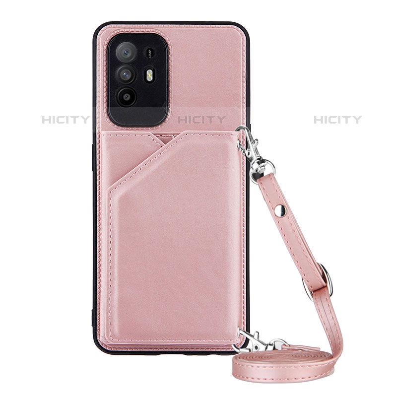 Handyhülle Hülle Luxus Leder Schutzhülle Y02B für Oppo F19 Pro+ Plus 5G Rosegold