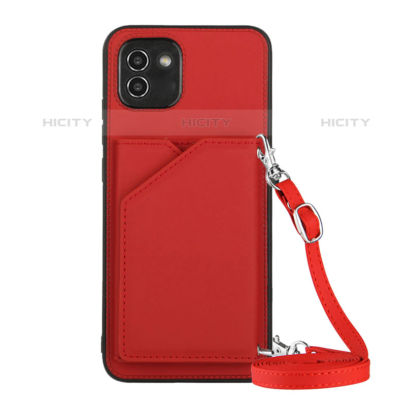 Handyhülle Hülle Luxus Leder Schutzhülle Y02B für Samsung Galaxy A03 Rot