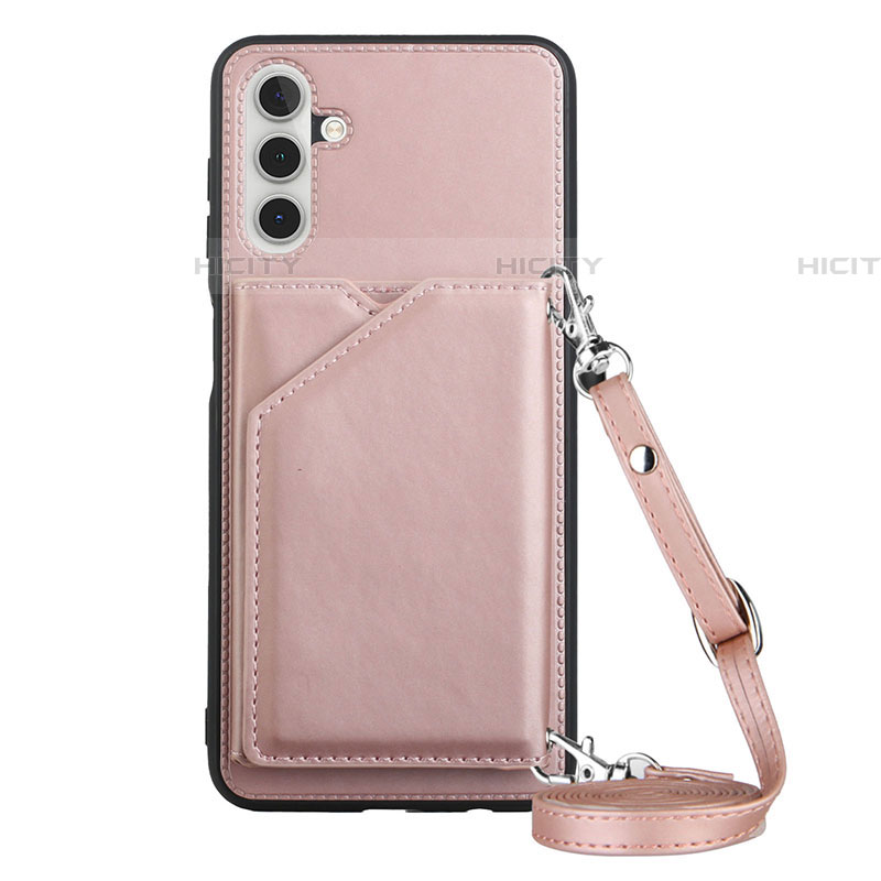 Handyhülle Hülle Luxus Leder Schutzhülle Y02B für Samsung Galaxy A04s Rosegold Plus