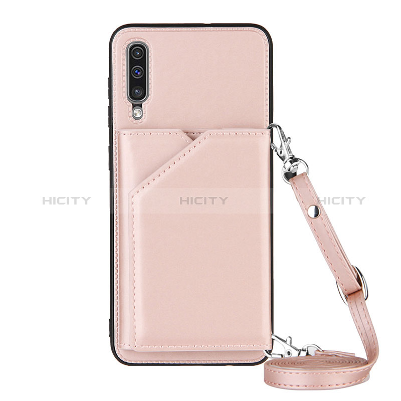 Handyhülle Hülle Luxus Leder Schutzhülle Y02B für Samsung Galaxy A50S Rosegold Plus