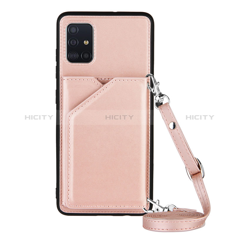 Handyhülle Hülle Luxus Leder Schutzhülle Y02B für Samsung Galaxy A51 4G Rosegold