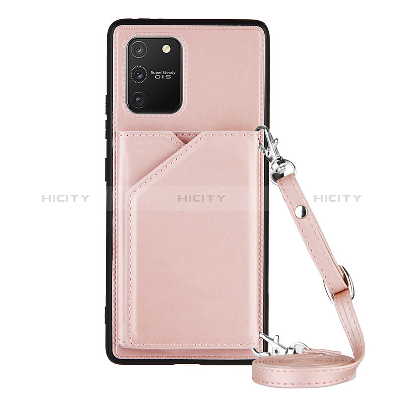 Handyhülle Hülle Luxus Leder Schutzhülle Y02B für Samsung Galaxy A91 Rosegold Plus