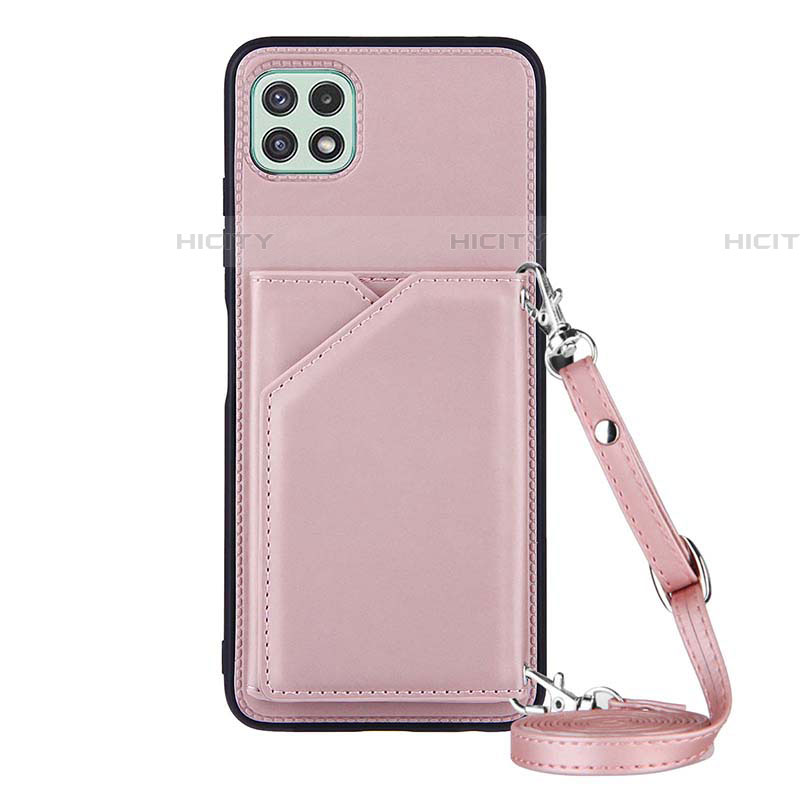 Handyhülle Hülle Luxus Leder Schutzhülle Y02B für Samsung Galaxy F42 5G Rosegold Plus