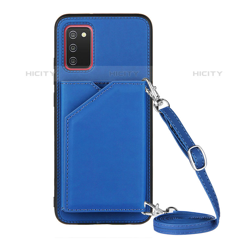 Handyhülle Hülle Luxus Leder Schutzhülle Y02B für Samsung Galaxy M02s Blau Plus