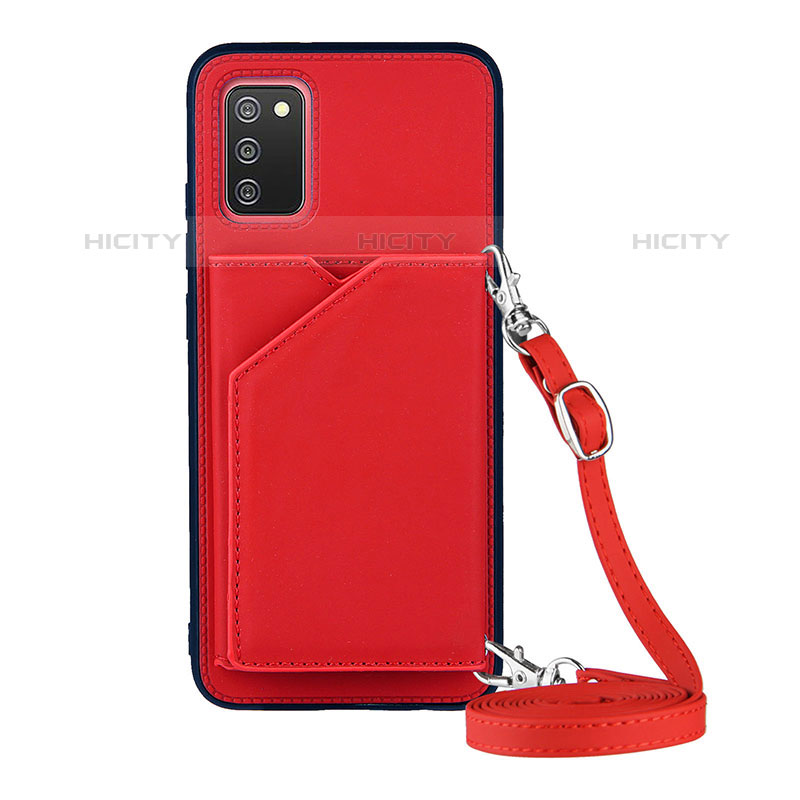 Handyhülle Hülle Luxus Leder Schutzhülle Y02B für Samsung Galaxy M02s Rot Plus