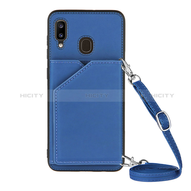 Handyhülle Hülle Luxus Leder Schutzhülle Y02B für Samsung Galaxy M10S Blau Plus