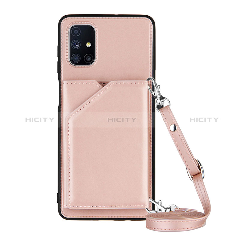 Handyhülle Hülle Luxus Leder Schutzhülle Y02B für Samsung Galaxy M51 Rosegold Plus