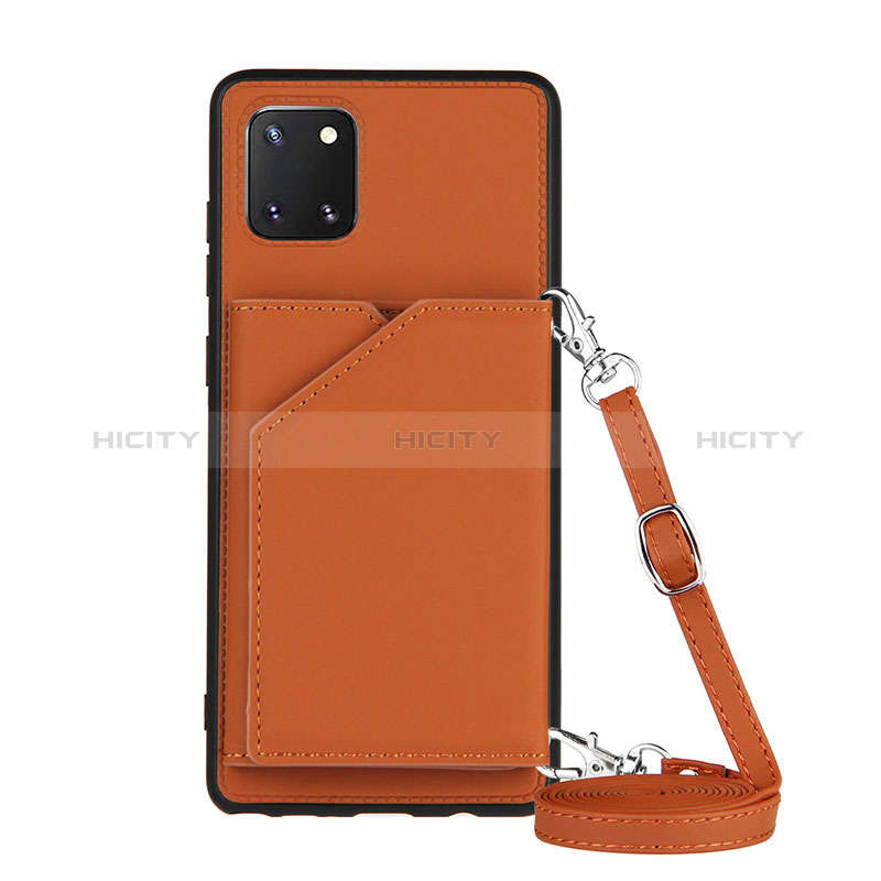 Handyhülle Hülle Luxus Leder Schutzhülle Y02B für Samsung Galaxy Note 10 Lite Braun