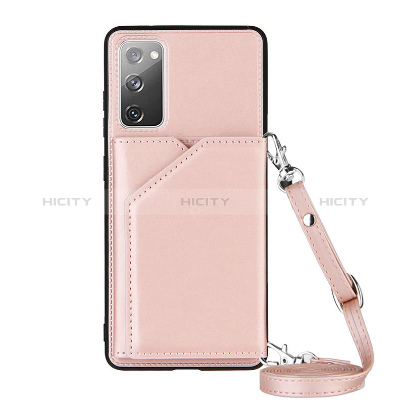 Handyhülle Hülle Luxus Leder Schutzhülle Y02B für Samsung Galaxy S20 FE 4G Rosegold Plus