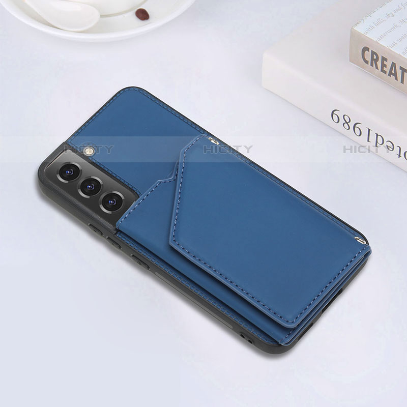 Handyhülle Hülle Luxus Leder Schutzhülle Y02B für Samsung Galaxy S21 FE 5G Blau Plus