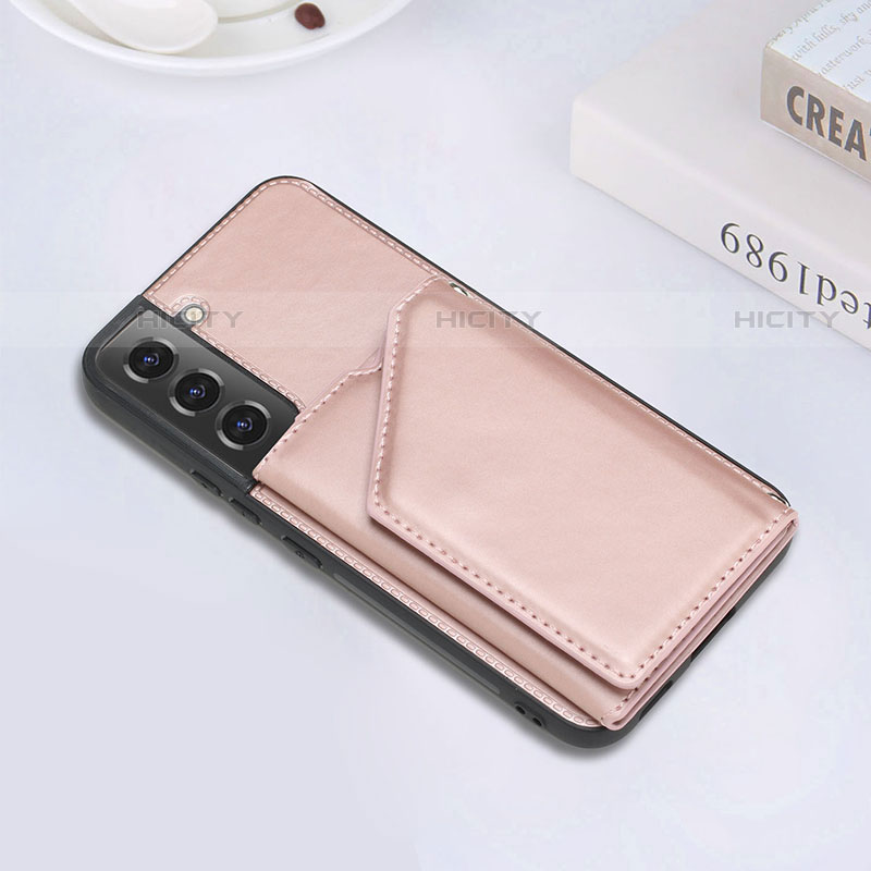 Handyhülle Hülle Luxus Leder Schutzhülle Y02B für Samsung Galaxy S21 FE 5G Rosegold Plus