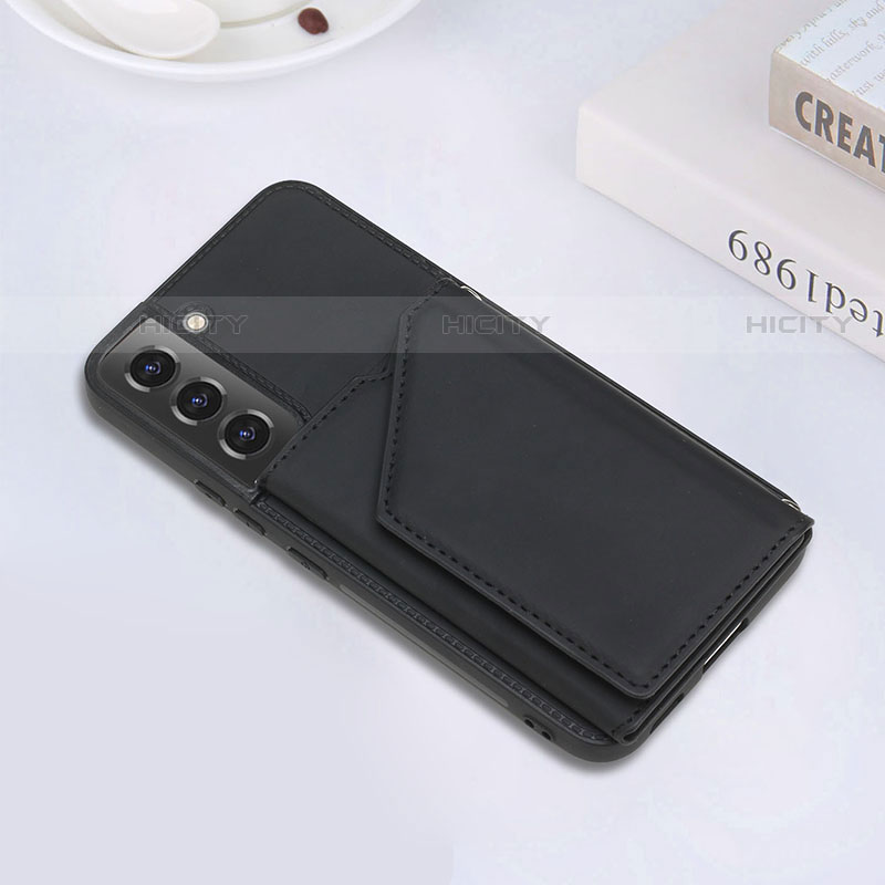 Handyhülle Hülle Luxus Leder Schutzhülle Y02B für Samsung Galaxy S21 FE 5G Schwarz Plus