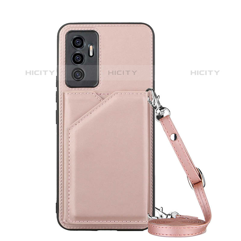 Handyhülle Hülle Luxus Leder Schutzhülle Y02B für Vivo V23e 5G Rosegold