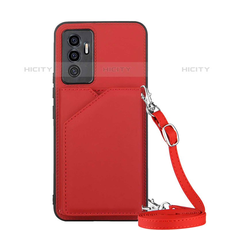 Handyhülle Hülle Luxus Leder Schutzhülle Y02B für Vivo V23e 5G Rot