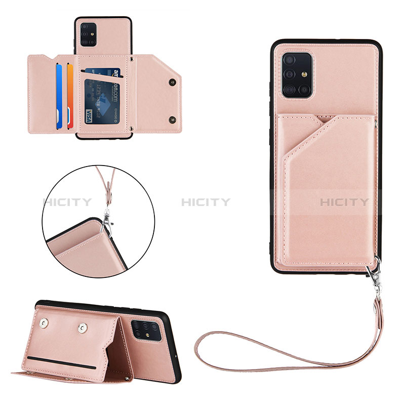 Handyhülle Hülle Luxus Leder Schutzhülle Y03B für Samsung Galaxy A51 4G Rosegold