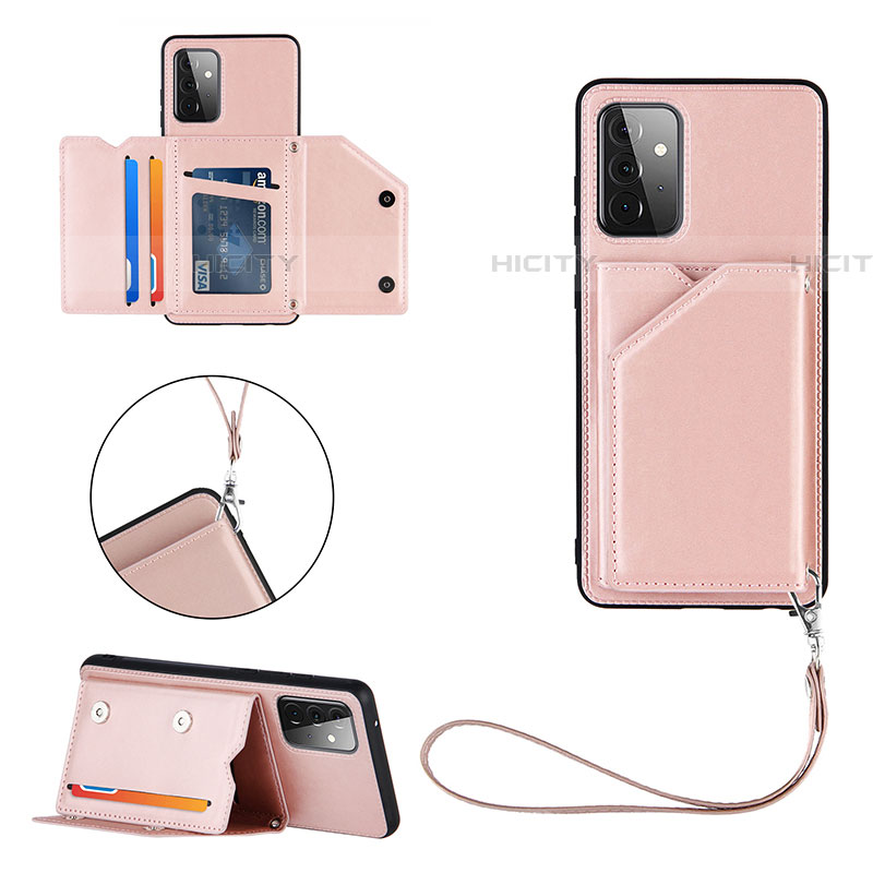 Handyhülle Hülle Luxus Leder Schutzhülle Y03B für Samsung Galaxy A72 5G Rosegold