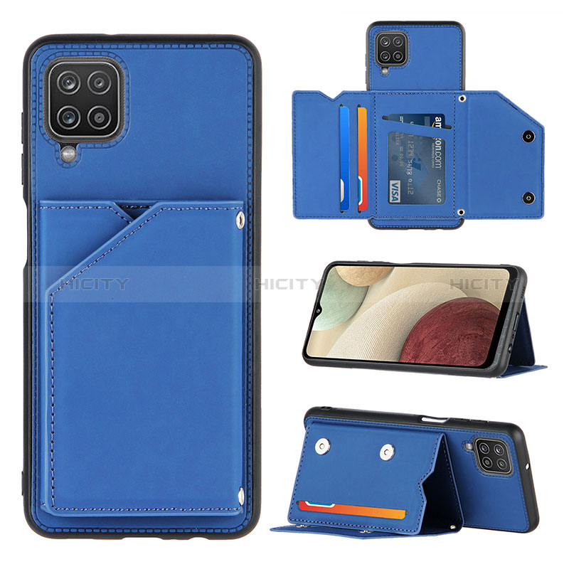 Handyhülle Hülle Luxus Leder Schutzhülle Y03B für Samsung Galaxy F12 Blau