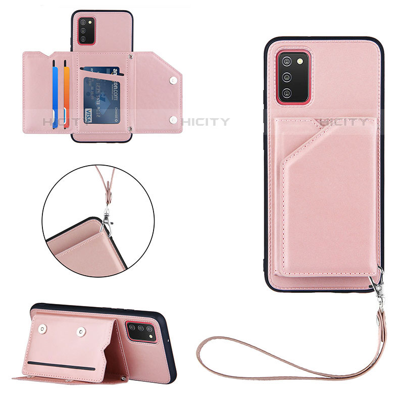 Handyhülle Hülle Luxus Leder Schutzhülle Y03B für Samsung Galaxy M02s Rosegold