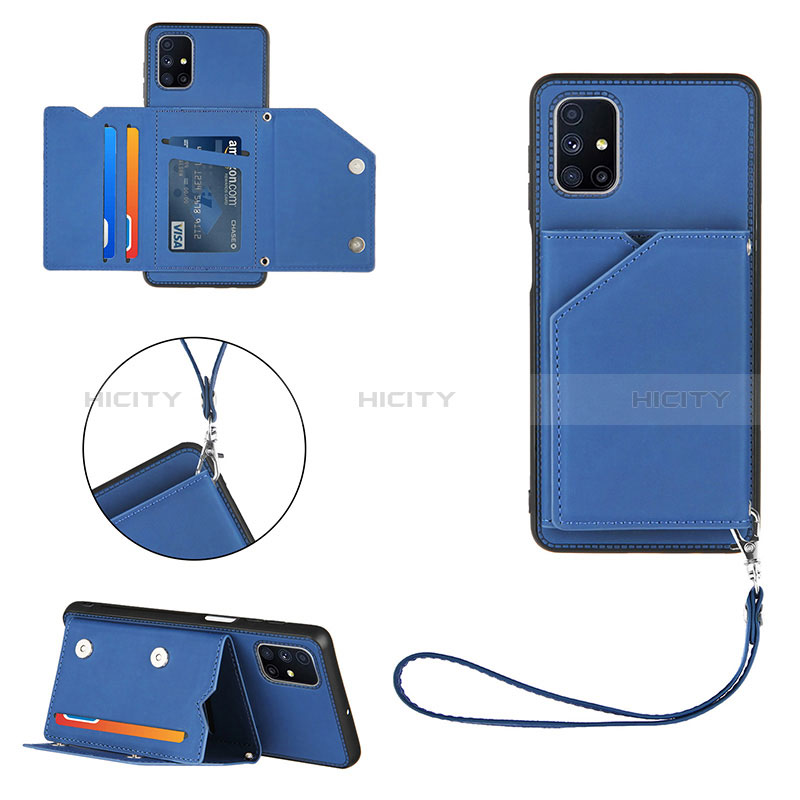 Handyhülle Hülle Luxus Leder Schutzhülle Y03B für Samsung Galaxy M51 Blau