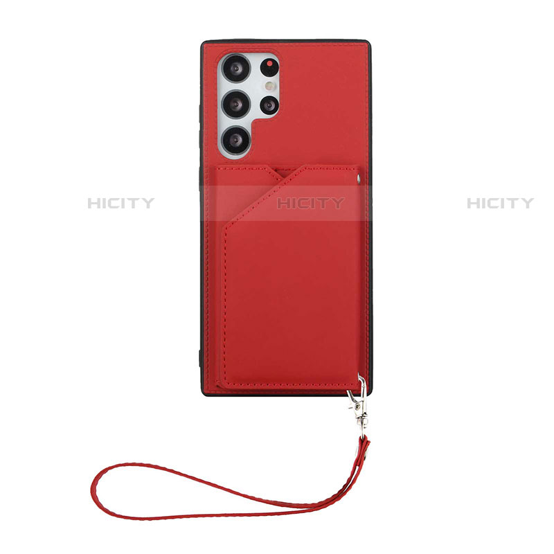 Handyhülle Hülle Luxus Leder Schutzhülle Y03B für Samsung Galaxy S21 Ultra 5G Rot