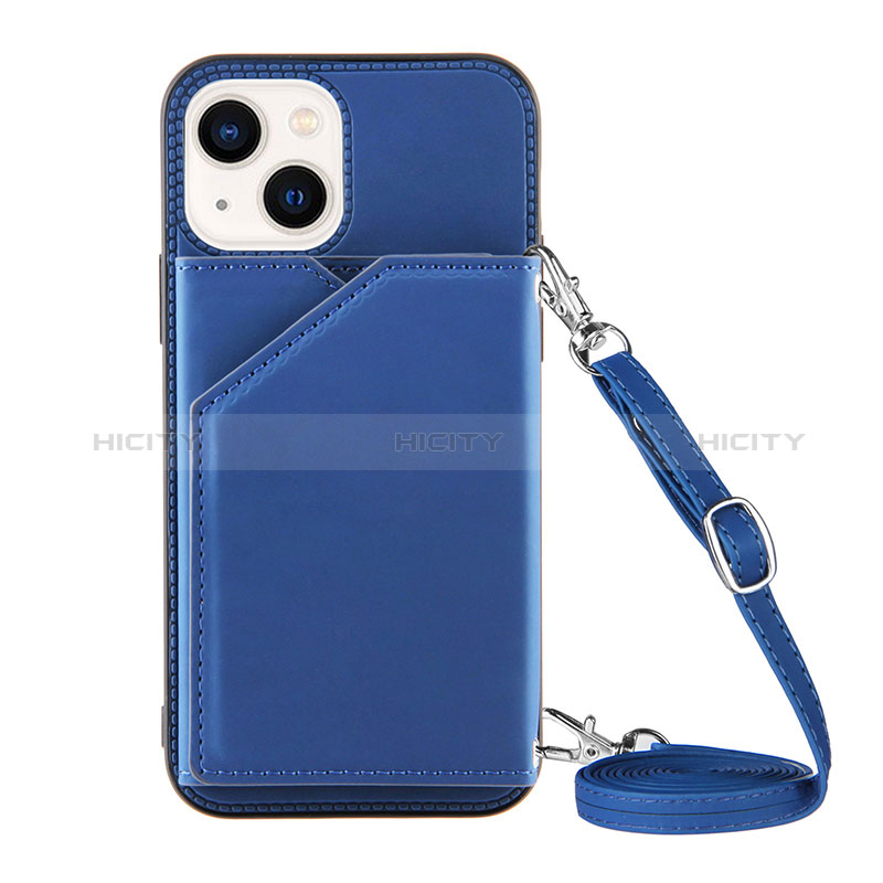 Handyhülle Hülle Luxus Leder Schutzhülle Y04B für Apple iPhone 13 Blau