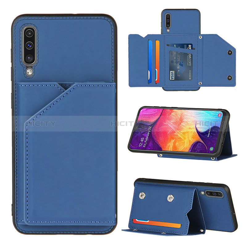 Handyhülle Hülle Luxus Leder Schutzhülle Y04B für Samsung Galaxy A30S Blau Plus