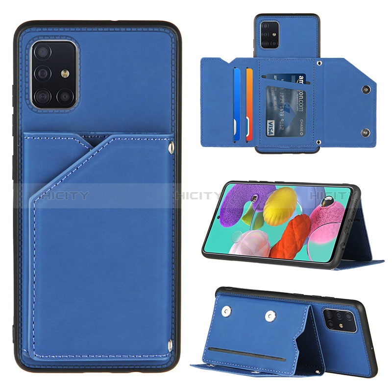 Handyhülle Hülle Luxus Leder Schutzhülle Y04B für Samsung Galaxy A51 4G Blau