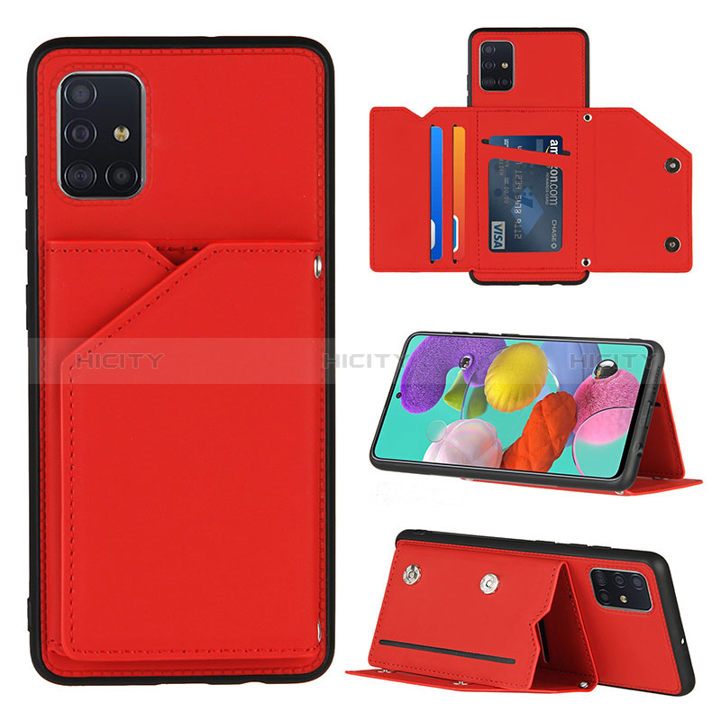 Handyhülle Hülle Luxus Leder Schutzhülle Y04B für Samsung Galaxy A51 5G Rot Plus