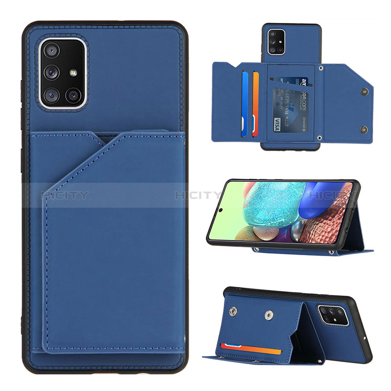 Handyhülle Hülle Luxus Leder Schutzhülle Y04B für Samsung Galaxy A71 4G A715 Blau