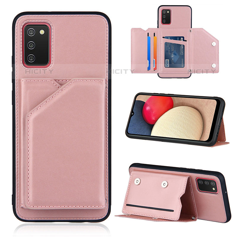 Handyhülle Hülle Luxus Leder Schutzhülle Y04B für Samsung Galaxy M02s Rosegold Plus