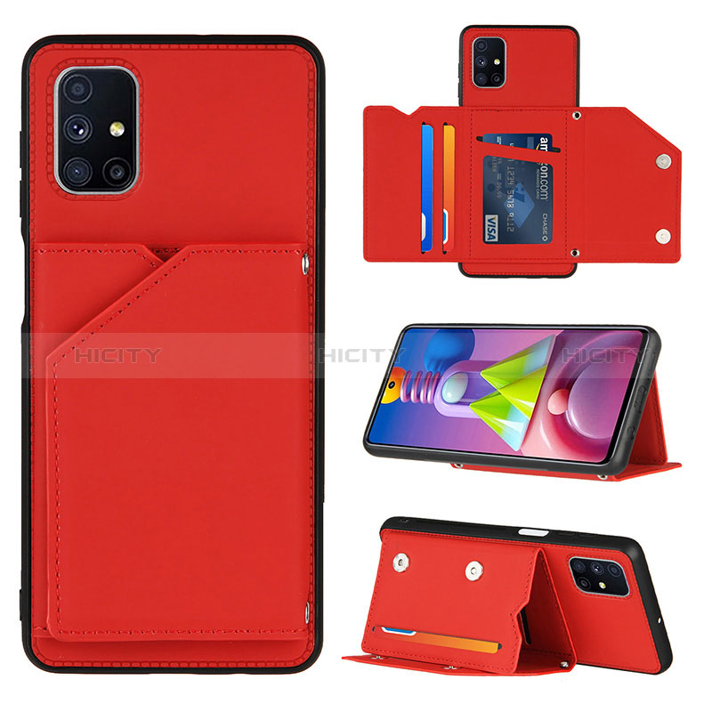 Handyhülle Hülle Luxus Leder Schutzhülle Y04B für Samsung Galaxy M51 Rot