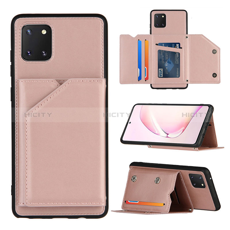 Handyhülle Hülle Luxus Leder Schutzhülle Y04B für Samsung Galaxy Note 10 Lite Rosegold Plus