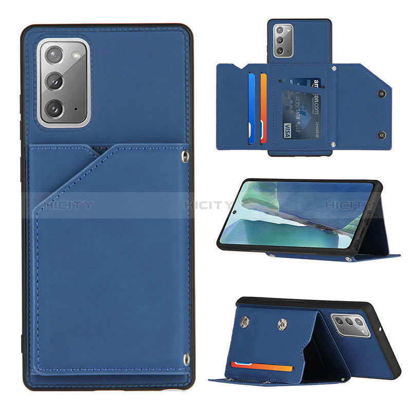 Handyhülle Hülle Luxus Leder Schutzhülle Y04B für Samsung Galaxy Note 20 5G Blau Plus