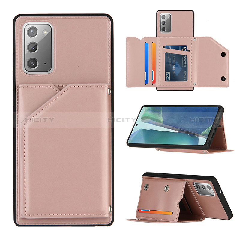 Handyhülle Hülle Luxus Leder Schutzhülle Y04B für Samsung Galaxy Note 20 5G Rosegold