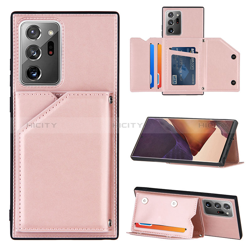 Handyhülle Hülle Luxus Leder Schutzhülle Y04B für Samsung Galaxy Note 20 Ultra 5G Rosegold