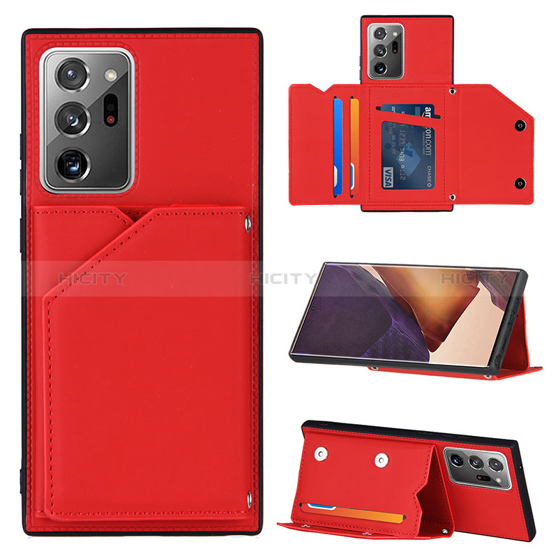 Handyhülle Hülle Luxus Leder Schutzhülle Y04B für Samsung Galaxy Note 20 Ultra 5G Rot Plus