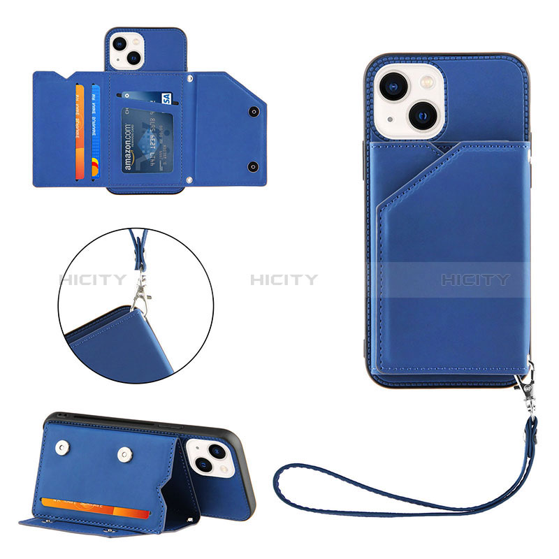 Handyhülle Hülle Luxus Leder Schutzhülle Y06B für Apple iPhone 13 Blau