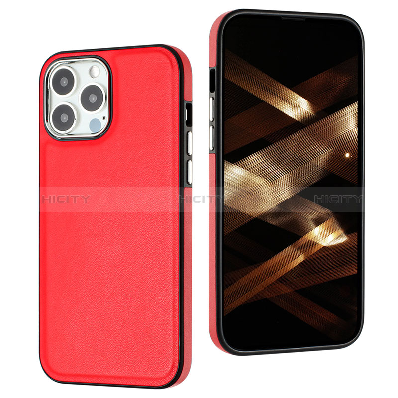 Handyhülle Hülle Luxus Leder Schutzhülle Y07B für Apple iPhone 13 Pro Max Rot Plus