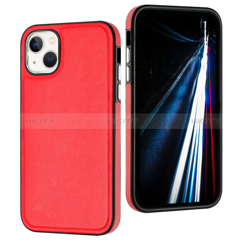 Handyhülle Hülle Luxus Leder Schutzhülle Y07B für Apple iPhone 15 Rot Plus