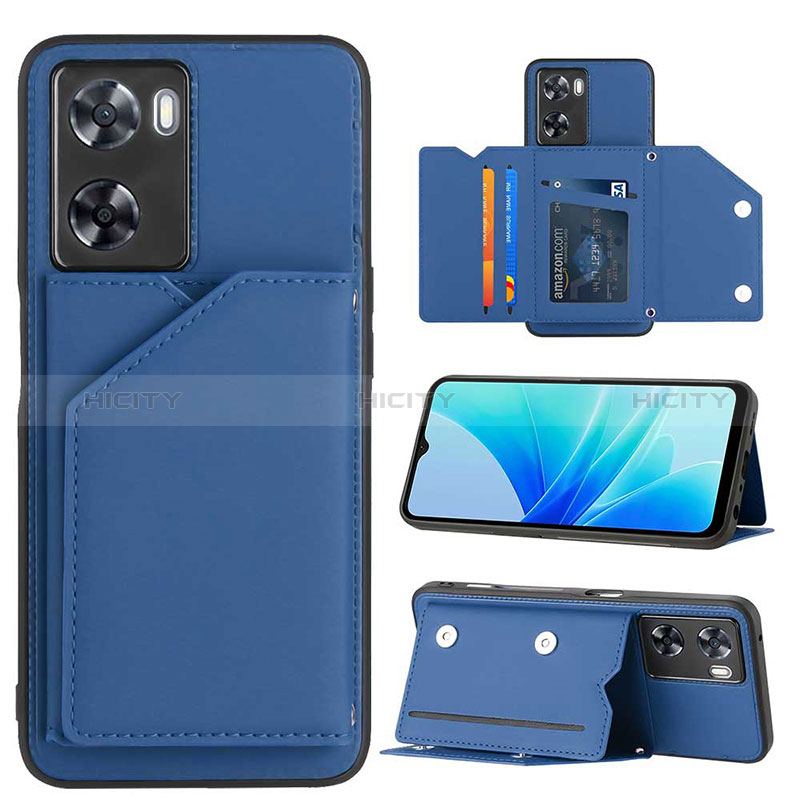 Handyhülle Hülle Luxus Leder Schutzhülle YB1 für Oppo A77 4G Blau