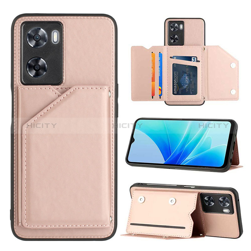 Handyhülle Hülle Luxus Leder Schutzhülle YB1 für Oppo A77 4G Rosegold