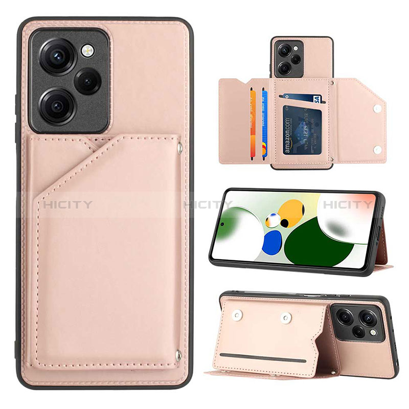 Handyhülle Hülle Luxus Leder Schutzhülle YB1 für Xiaomi Poco X5 Pro 5G Rosegold