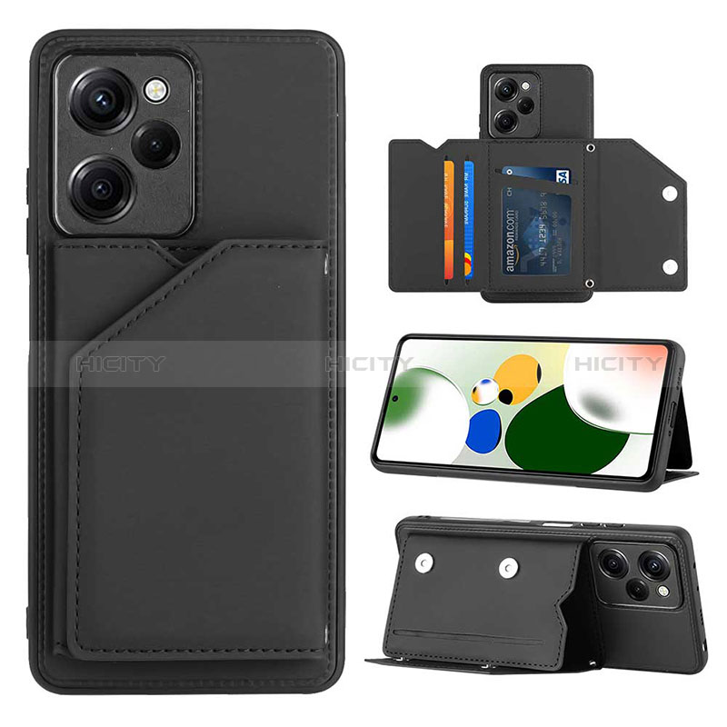 Handyhülle Hülle Luxus Leder Schutzhülle YB1 für Xiaomi Poco X5 Pro 5G Schwarz Plus