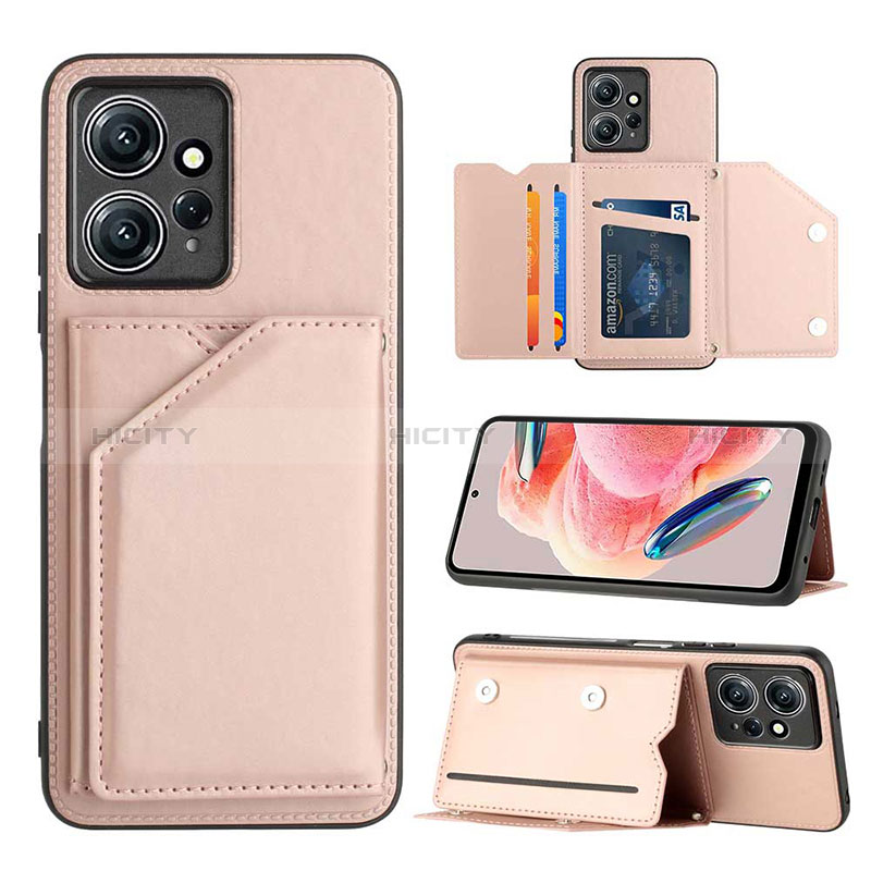 Handyhülle Hülle Luxus Leder Schutzhülle YB1 für Xiaomi Redmi Note 12 4G Rosegold