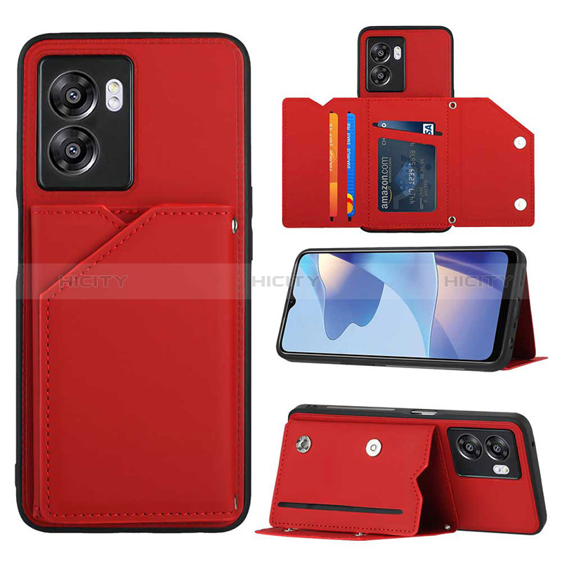 Handyhülle Hülle Luxus Leder Schutzhülle YB2 für Oppo A77 5G Rot Plus